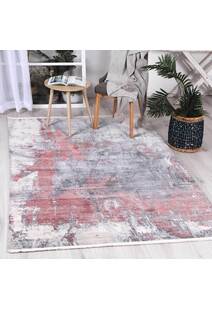 Darra Modern Red Abstract Rug