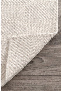 Dhurrie Tan Flatweave Wool Rug