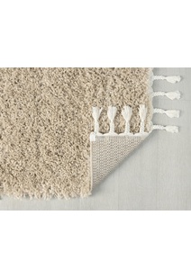 Joey Plain Beige Shaggy Rug