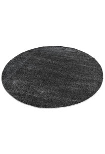 Leo Modern Thick Plain Black Rug