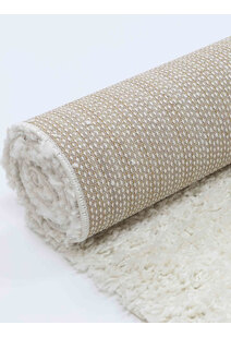 Luis Plain Cream Shaggy Rug