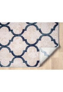 Loren Blue Moroccan Trellis Rug