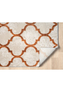 Loren Orange Moroccan Trellis Rug