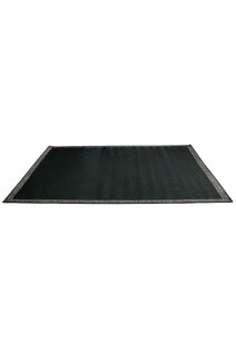 Storm Plain Black Flatweave Rug