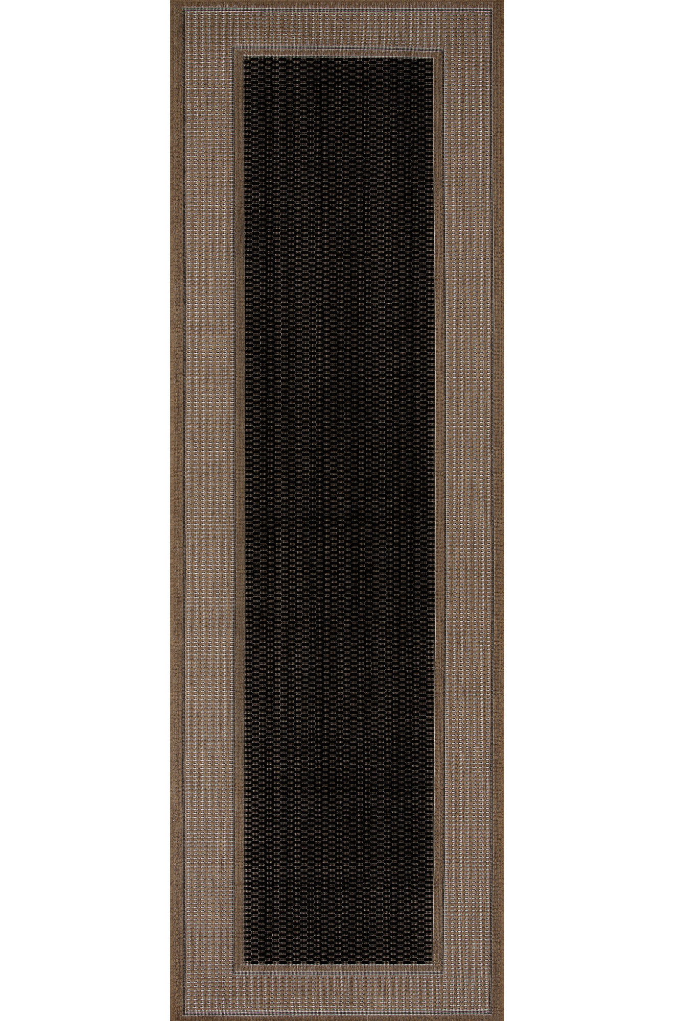 Soleil Beige Border Flatweave Rug