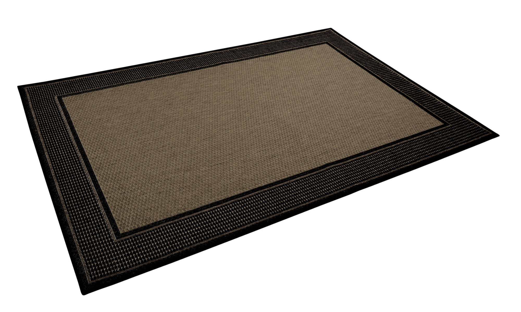 Soleil Black Border Flatweave Rug