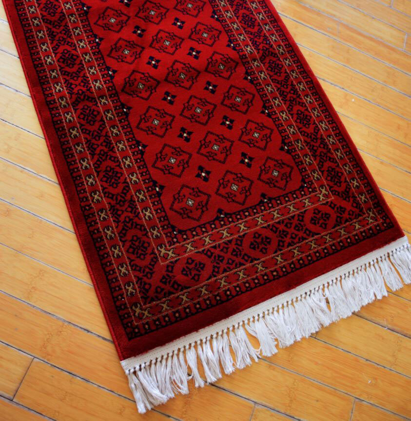 Classic Red Afghan Geometric Rug