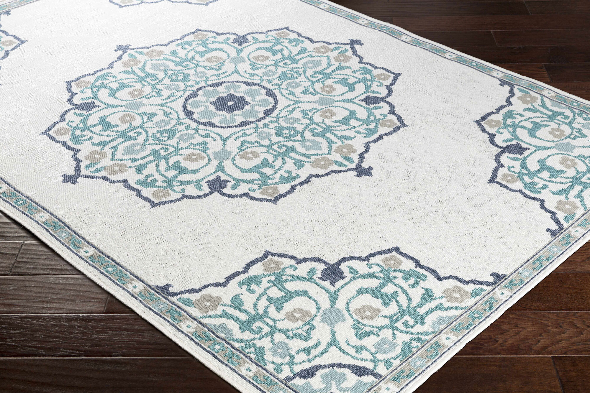 Ambient Ivory Floral Outdoor Rug