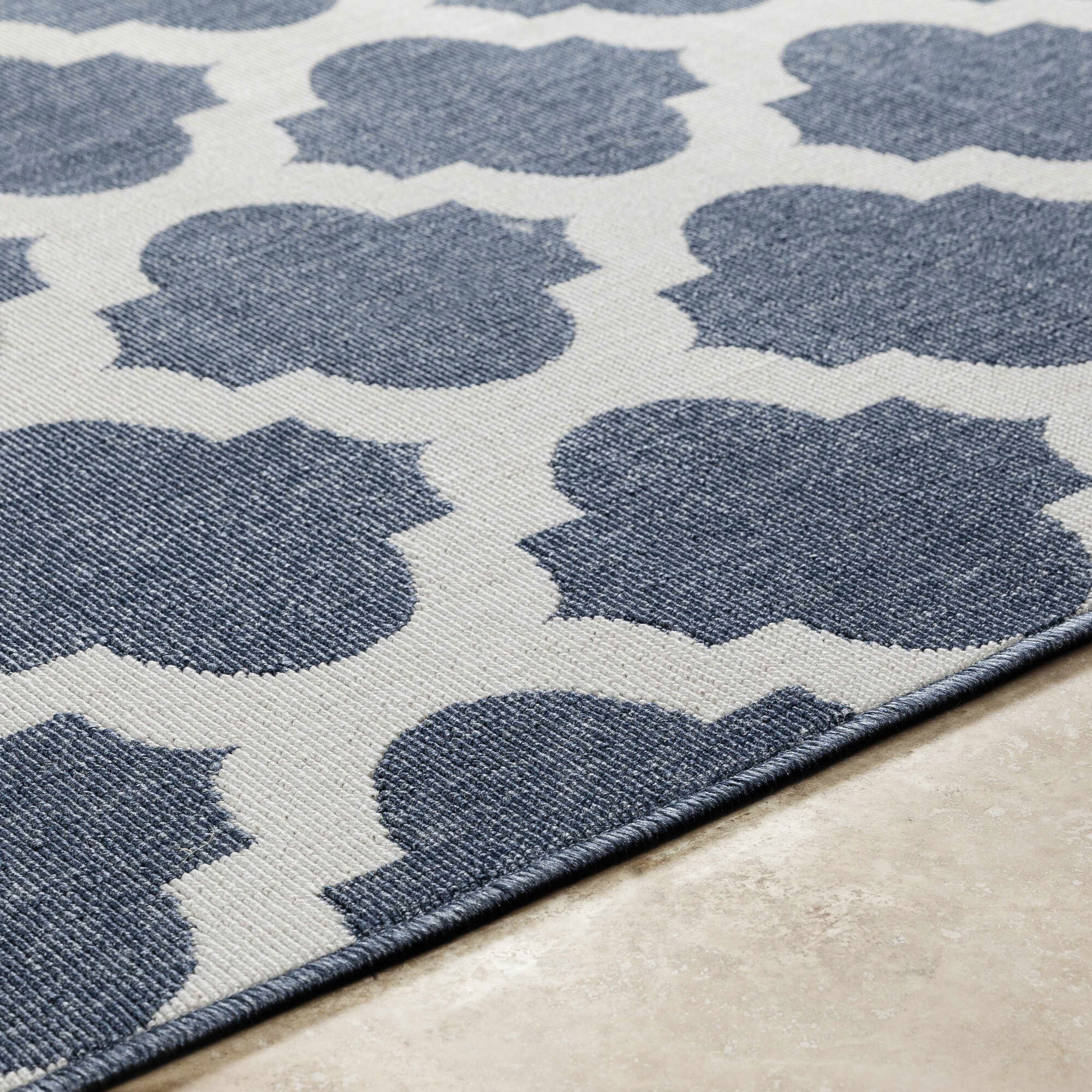 Ambient Blue Outdoor Trellis Rug