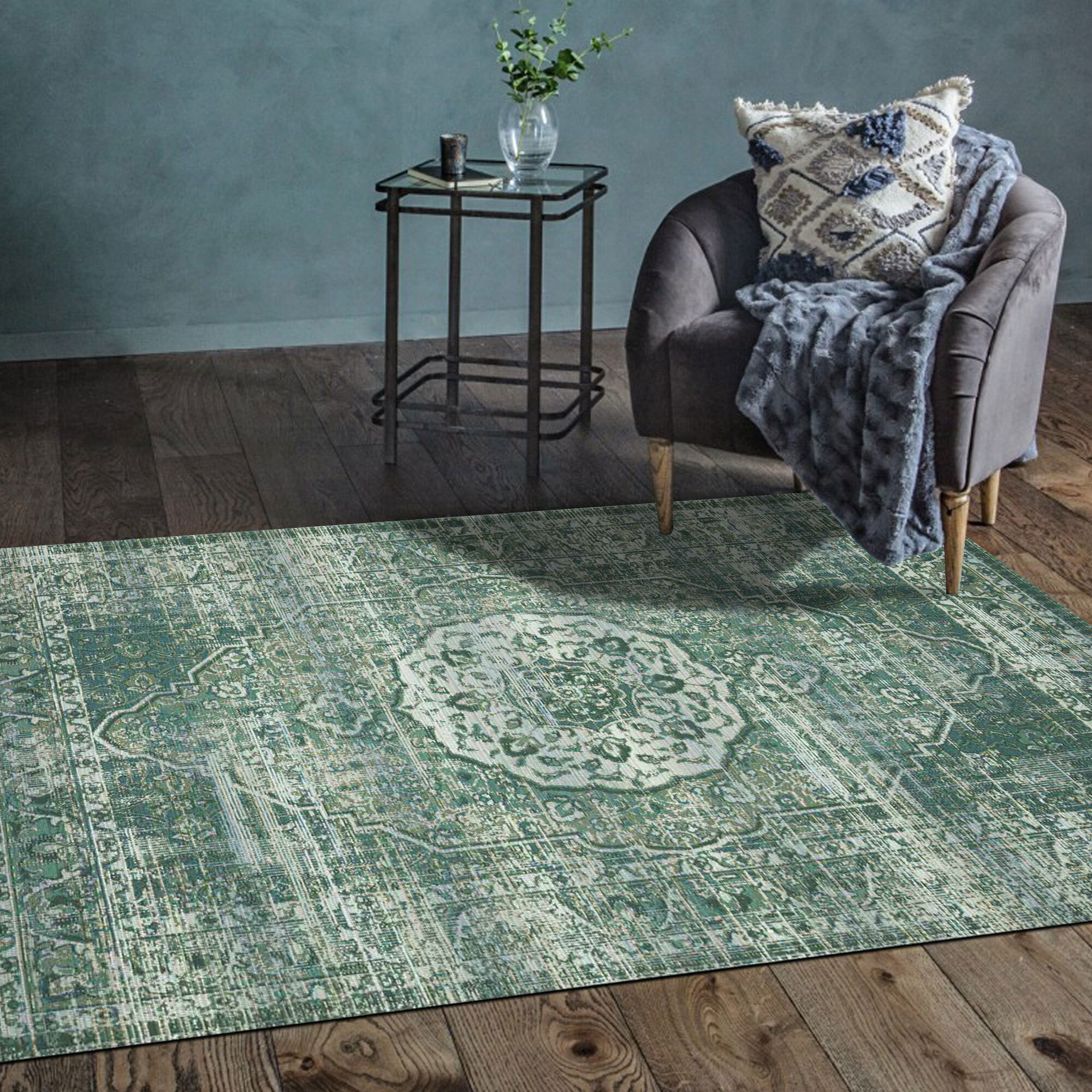 Aperto Medallion Flatweave Rug