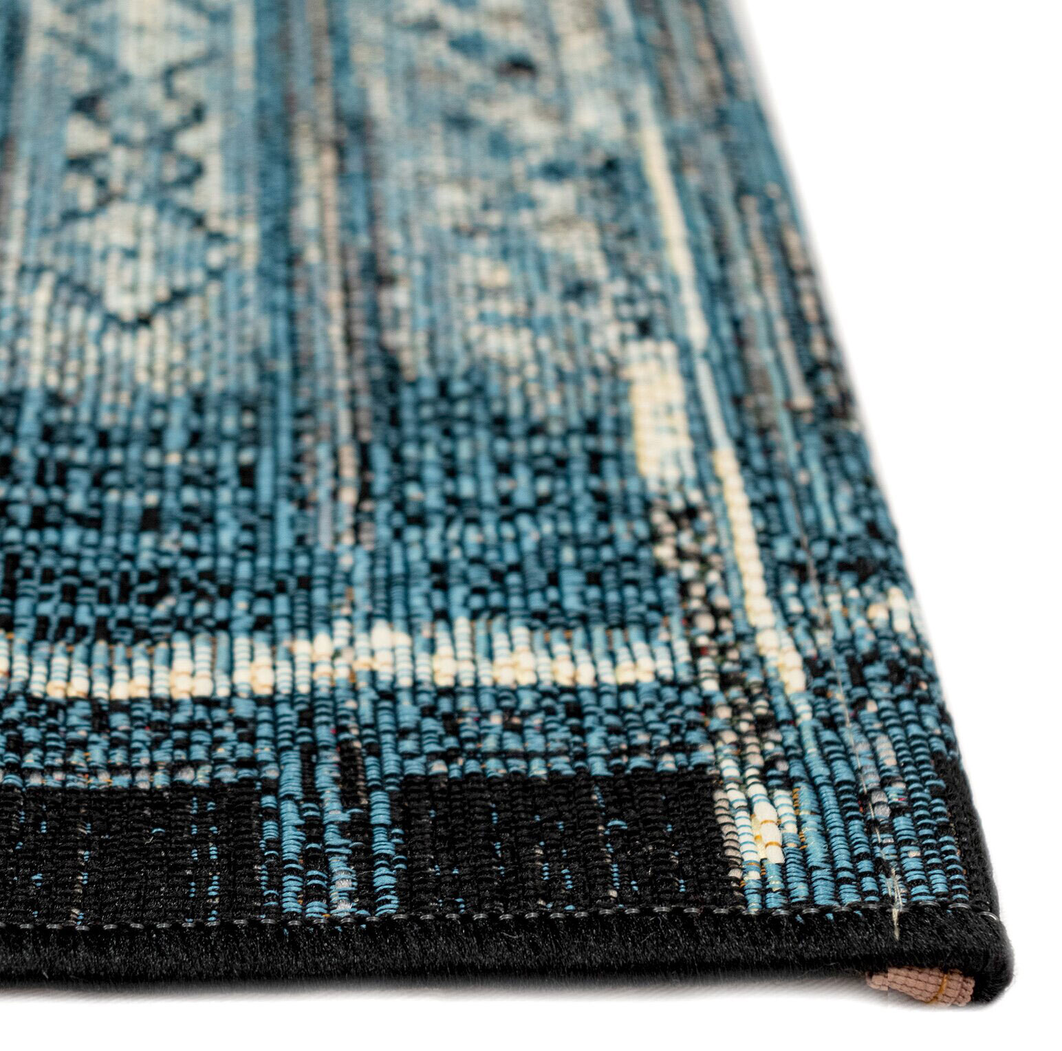 Aperto Blue Tribal Pattern Rug