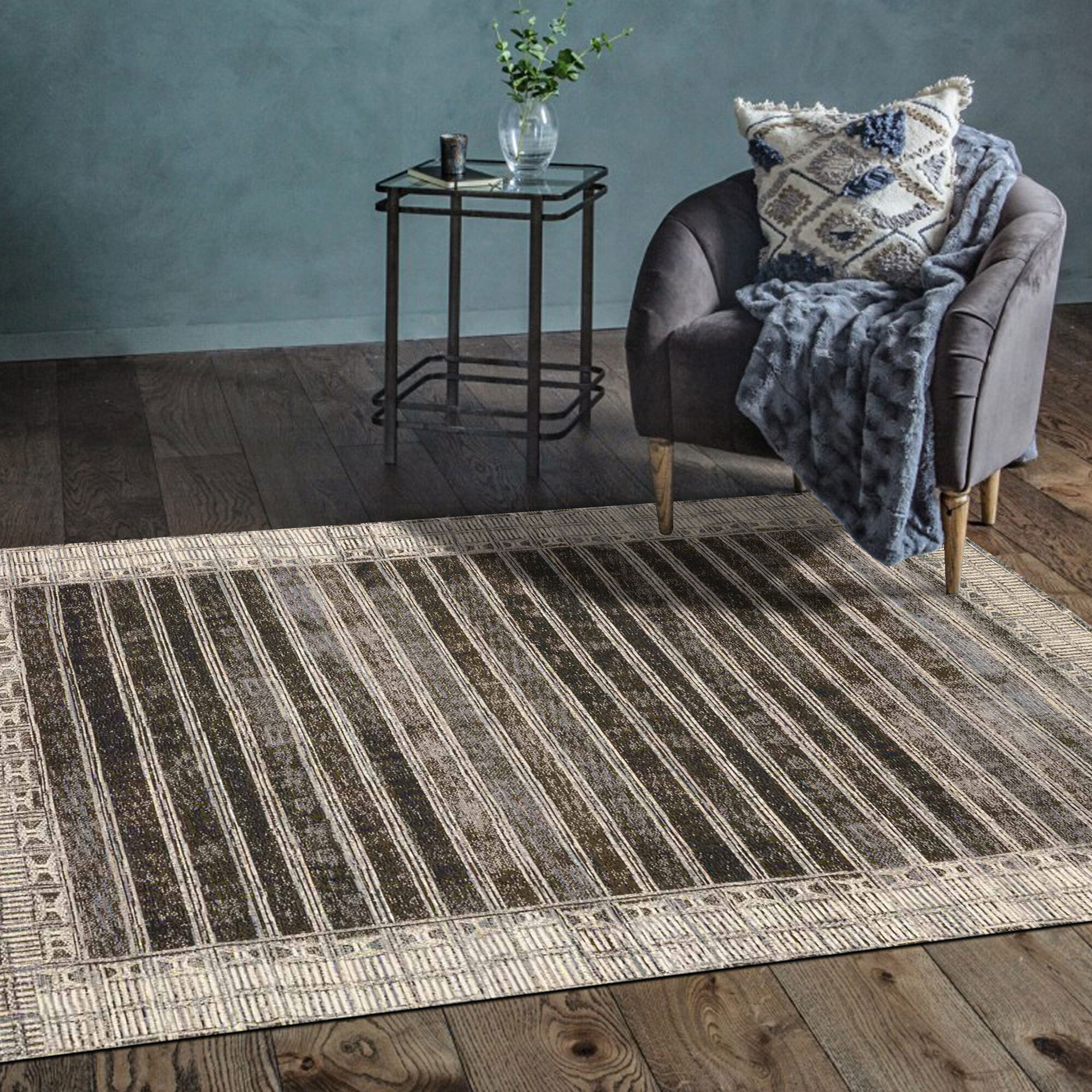 Aperto Striped Flatweave Rug