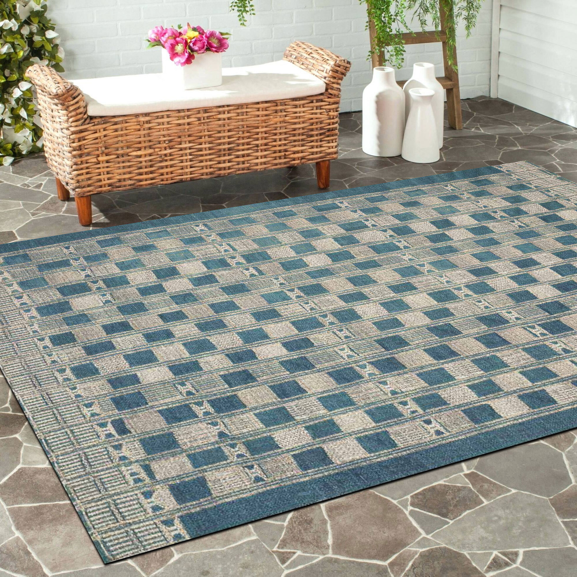 Aperto Geometric Flatweave Rug