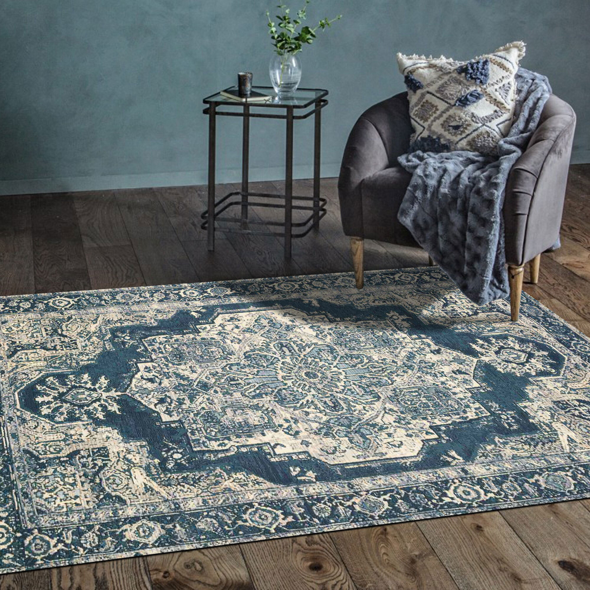 Aperto Blue Medallion Rug