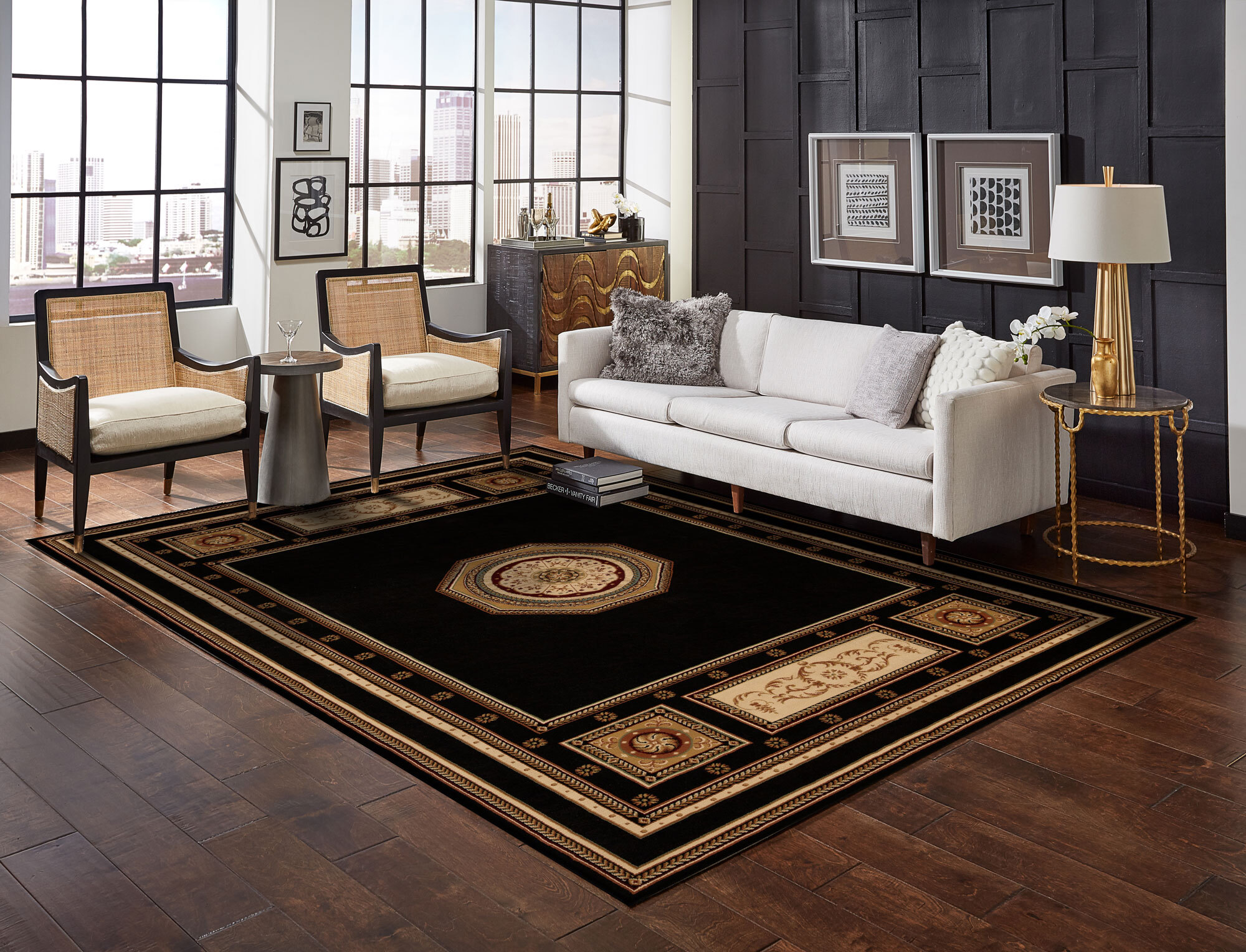 Cain Transitional Medallion Rug