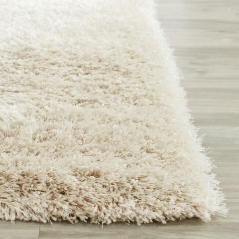 Dream Plain Beige Shaggy Rug