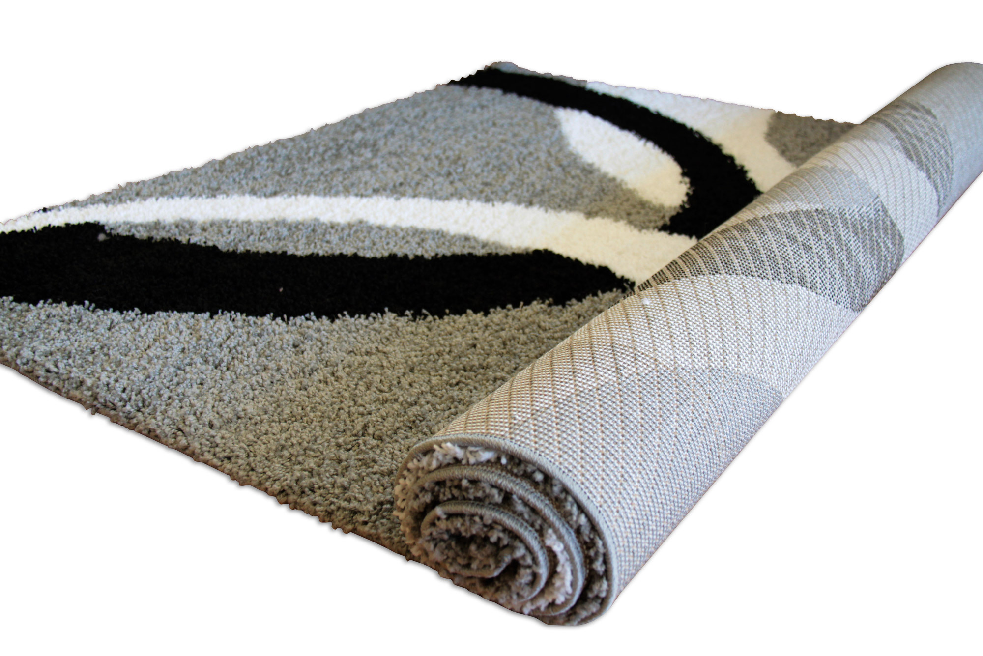 Moss Grey Modern Shaggy Rug