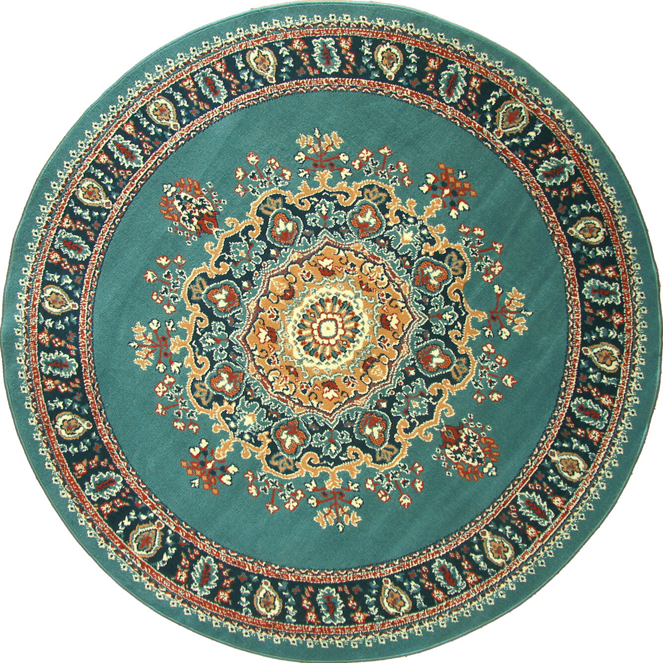 Gil Traditional Blue Medallion Rug