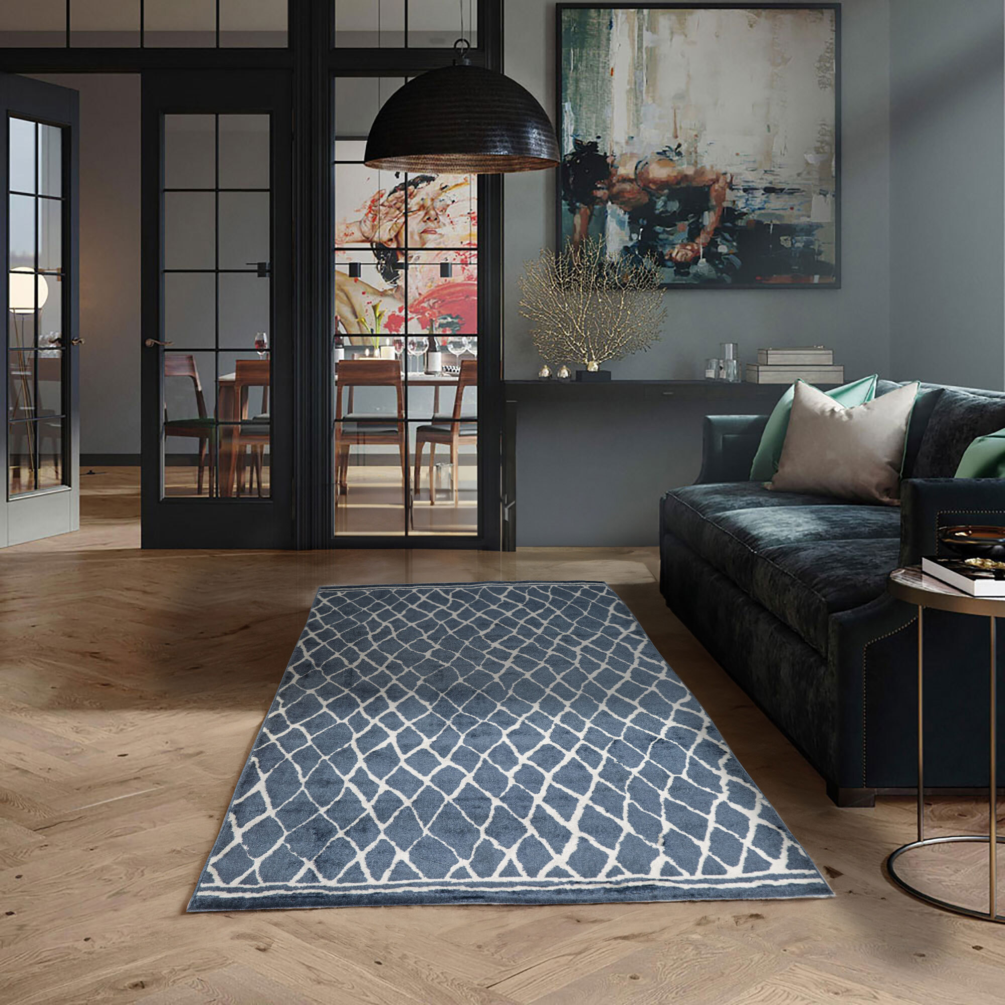 Hebden Modern Trellis Rug