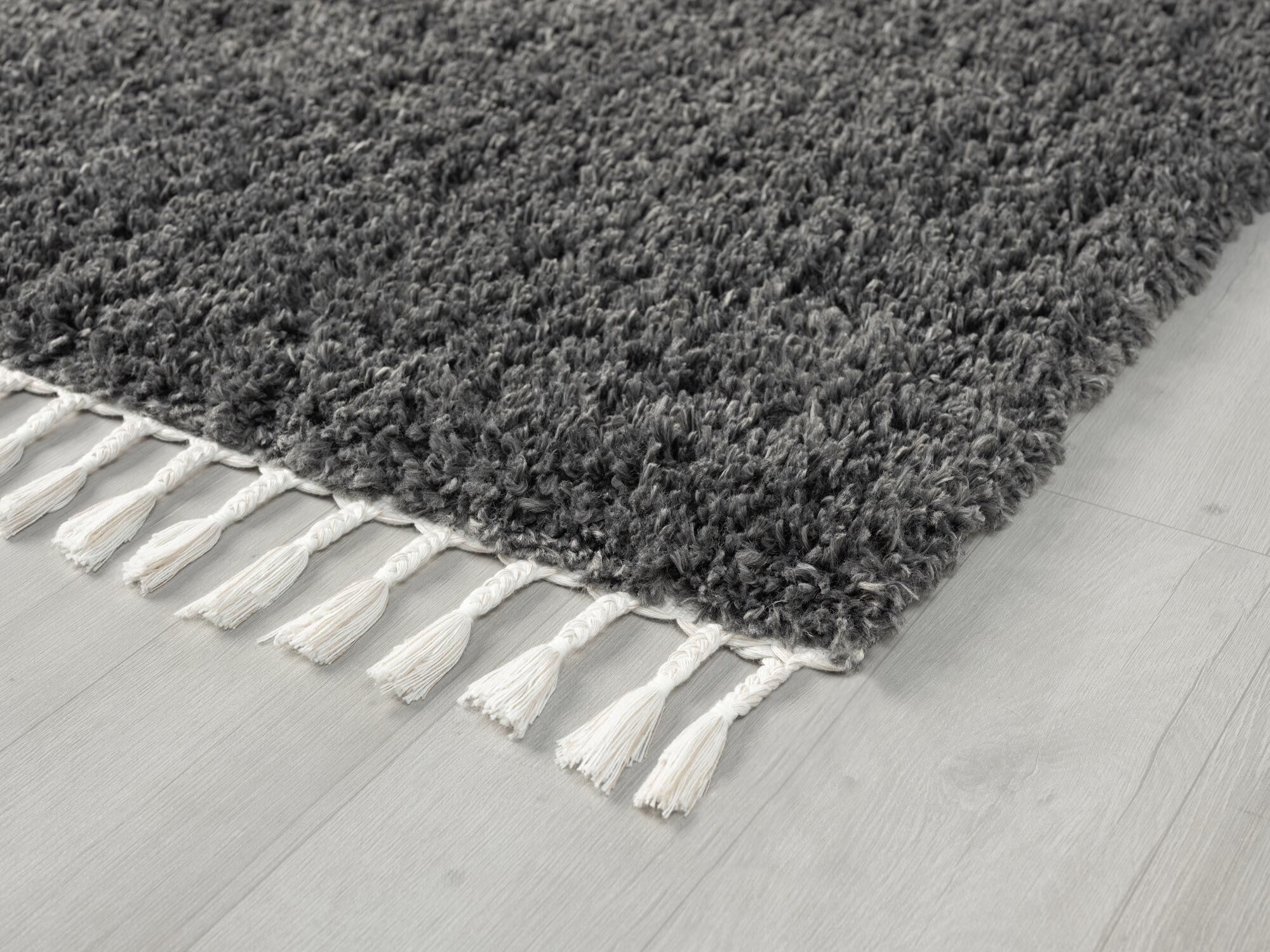 Joey Plain Anthracite Shaggy Rug