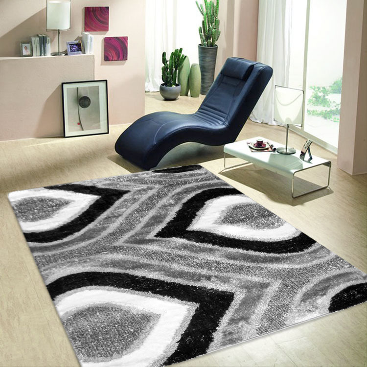 Logan Grey Modern Shaggy Rug