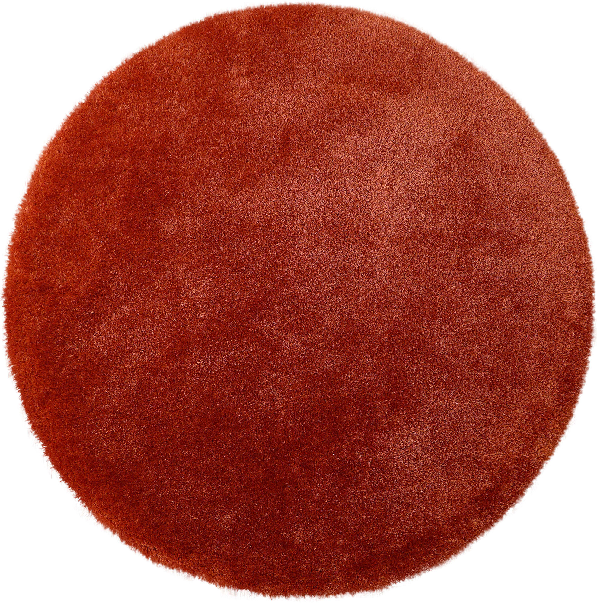 Luxe Plain Orange Shaggy Rug