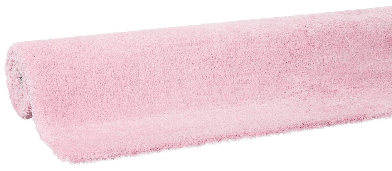 Levis Plain Pink Thick Shaggy Rug