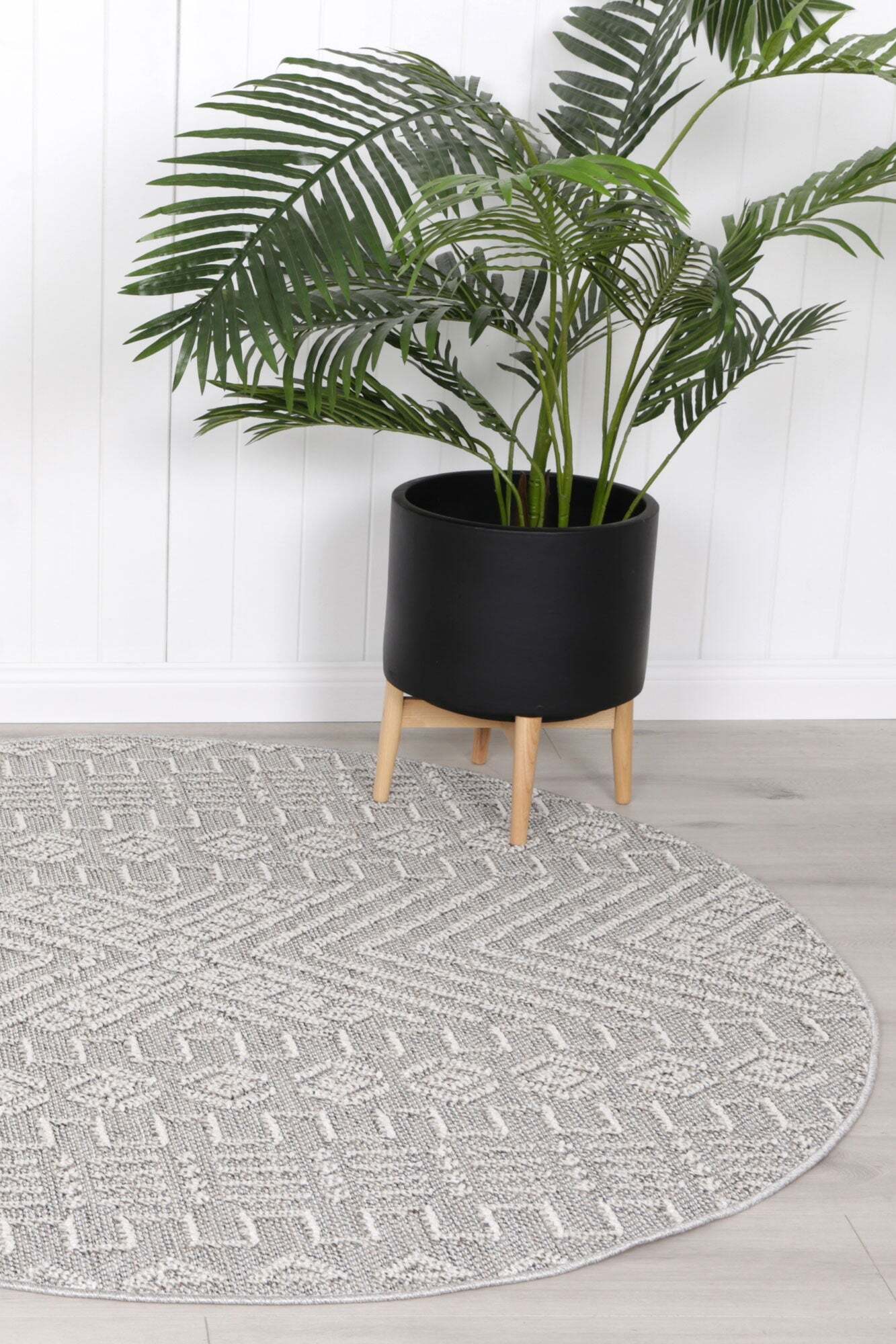 Macy Grey Geometric Rug