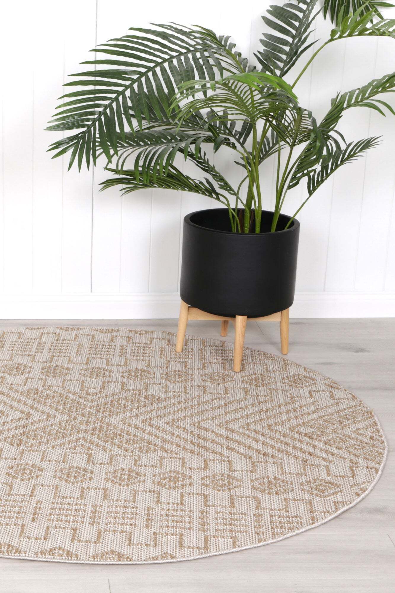 Macy Beige Geometric Rug