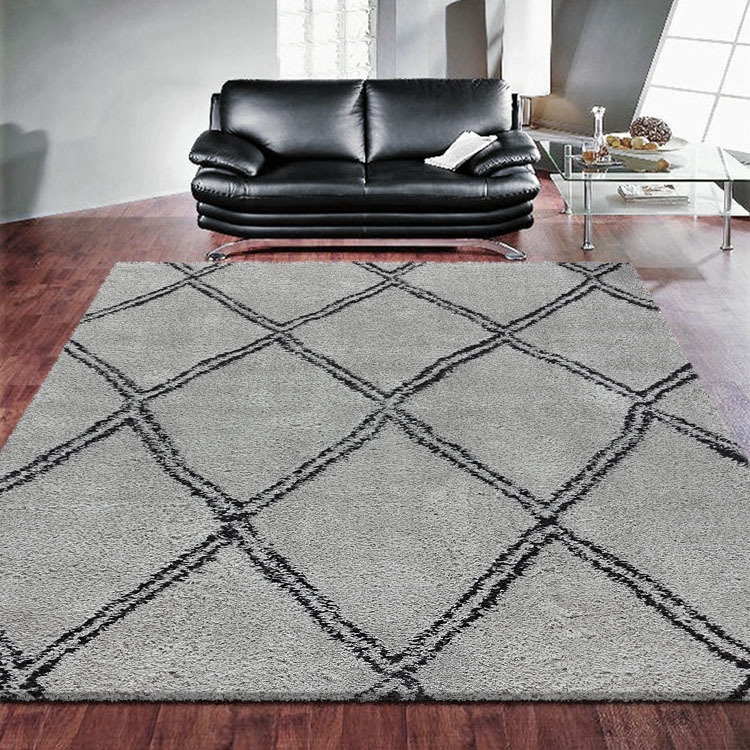 Salem Grey Moroccan Shaggy Rug