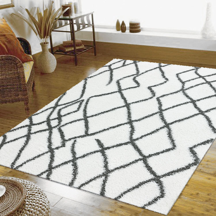 Salem Moroccan Ivory Shaggy Rug