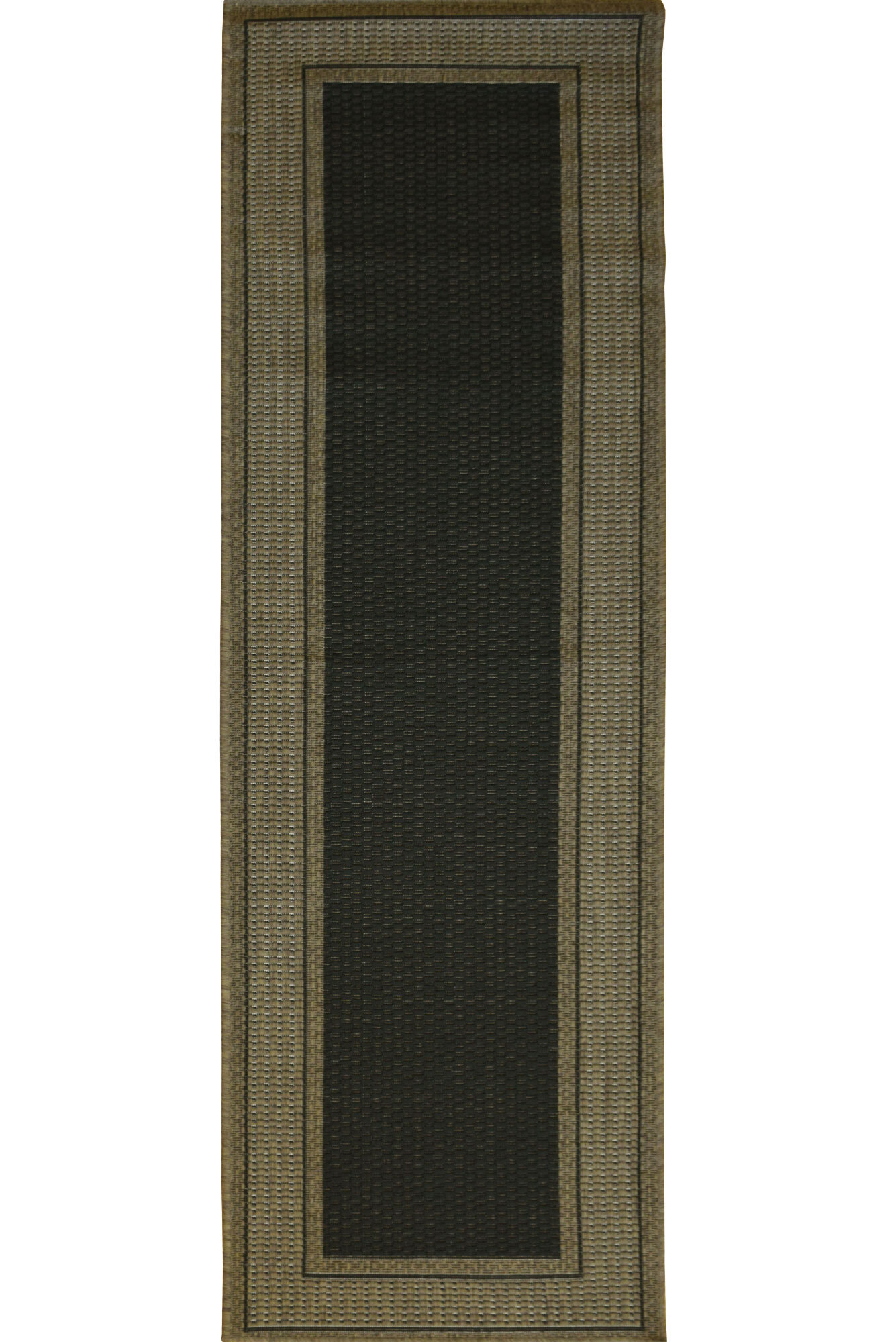 Soleil Beige Border Flatweave Rug