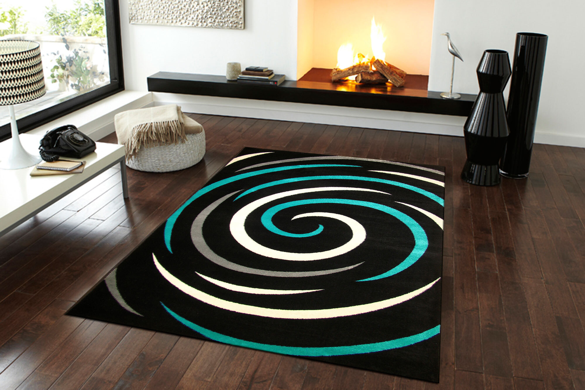 Sky Modern Swirl Pattern Rug