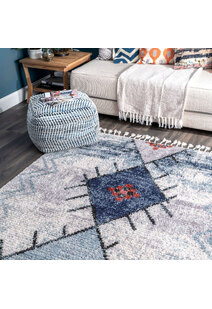 Amara Blue Moroccan Tassel Rug