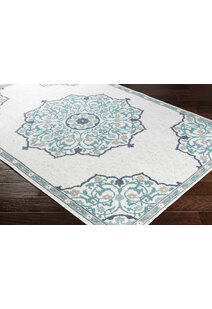 Ambient Ivory Floral Outdoor Rug