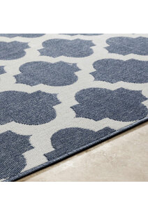 Ambient Blue Outdoor Trellis Rug