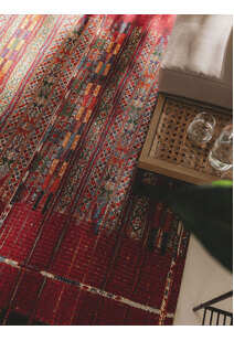 Aperto Red Tribal Pattern Rug