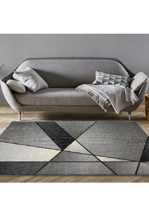 Aria Grey Modern Abstract Rug