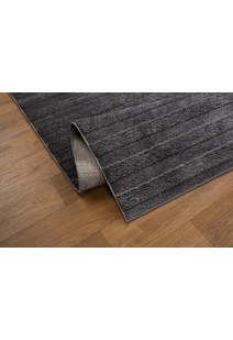 Austin Plain Charcoal Striped Rug