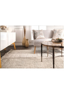 Bleach Jute Hand Woven Rug