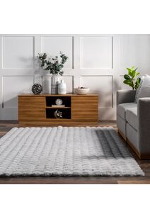 Bubble Plush Washable Rug