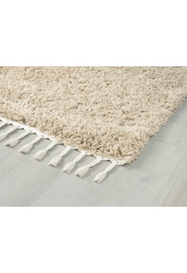 Joey Plain Beige Shaggy Rug