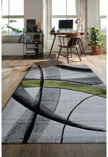 Lucia Modern Green Abstract Rug