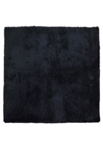 Luxe Plain Black Shaggy Rug