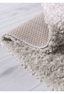 Luis Plain Beige Shaggy Rug