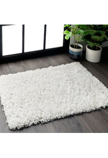 Luis Plain Cream Shaggy Rug