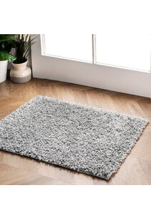 Luis Plain Grey Shaggy Rug