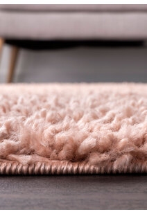 Luis Plain Pink Shaggy Rug