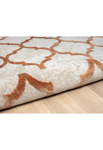 Loren Orange Moroccan Trellis Rug