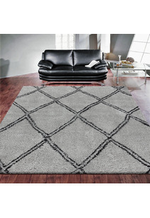 Salem Grey Moroccan Shaggy Rug